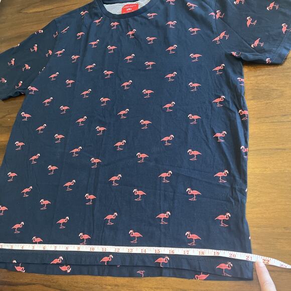 Denim & Flower By Ricky Singh T-shirt Holiday Flamingo Men Size L Santacore - Picture 4 of 9